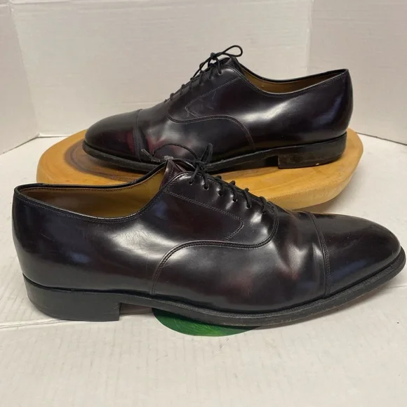 Johnston & Murphy Ox Blood Leather Oxfords Dress Shoes VTG Johnston & Murphy Shoes Mens 9 Oxblood Cap Toe Oxford  main image 4
